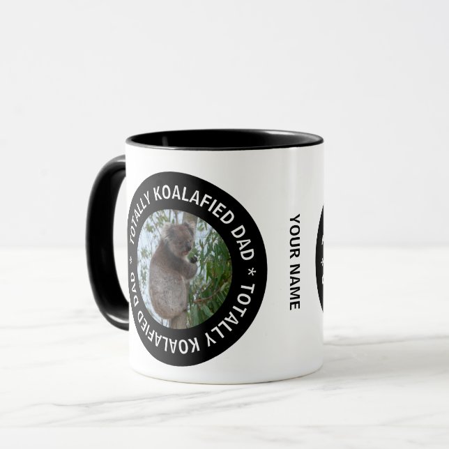 Totally Koalafied Pappa Koala Cute Animal (Austral Mugg (Framsida vänster)