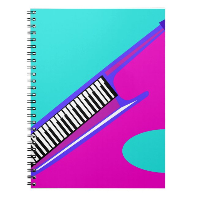 Totally Neon 80's Keytar Anteckningsbok (Framsidan)