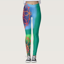 Totally Ocean Zen Emerald Grönt Mandala Leggings