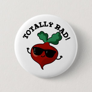 Totally Rad Funny Veggie Radish Pun Knapp