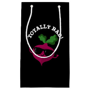 Totally Rad Funny Veggie Radish Pun Mörk BG