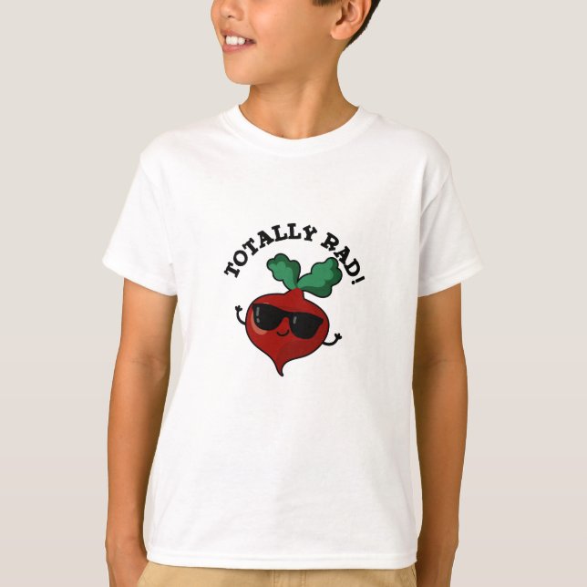 Totally Rad Funny Veggie Radish Pun T Shirt (Framsida)