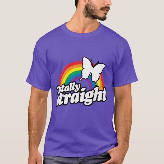 TOTALLY RAK KNAPP - VIT - (2).png Tee (Framsida)