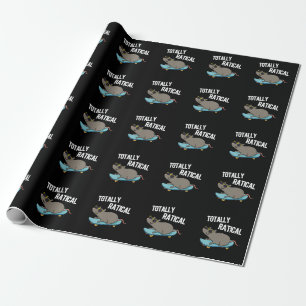 Totally Ratical Funny Råtta Pun Mörk BG Presentpapper