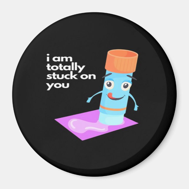 Totally Stuck On You Bold Romantic Style  Magnet (Framsidan)