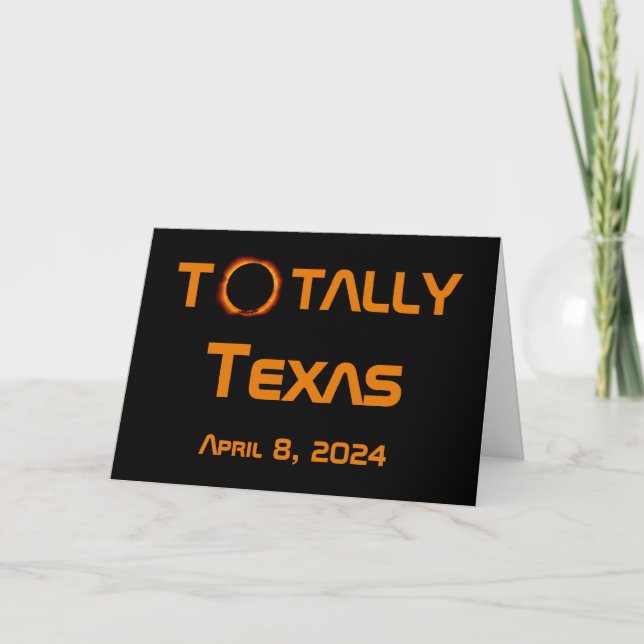 Totally Texas 2024 Solar Eclipse Kort (Framsida)