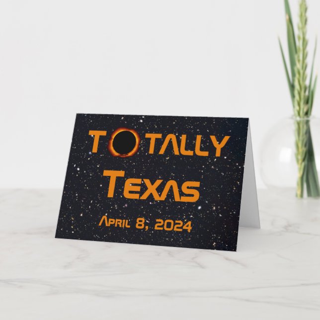 Totally Texas 2024 Solar Eclipse Kort (Framsida)