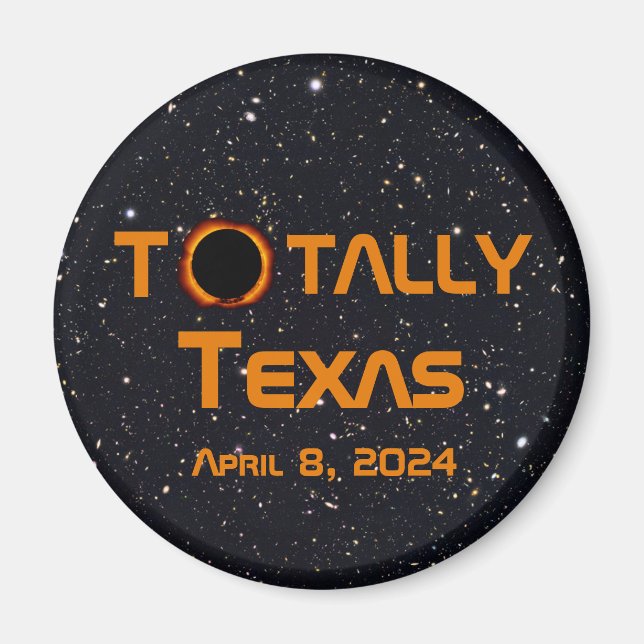 Totally Texas 2024 Solar Eclipse Magnet (Framsidan)