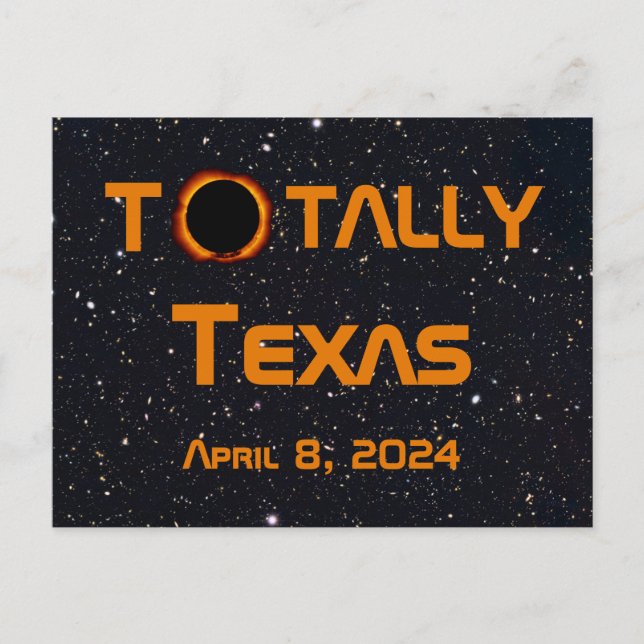 Totally Texas 2024 Solar Eclipse Vykort (Framsida)