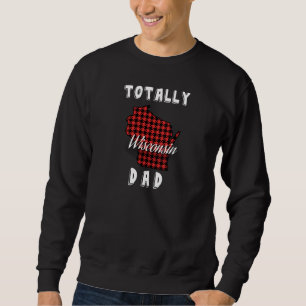 TOTALLY WISCONSIN PAPPA Buffalo Play WI KARTA T-Sh Lång Ärmad Tröja