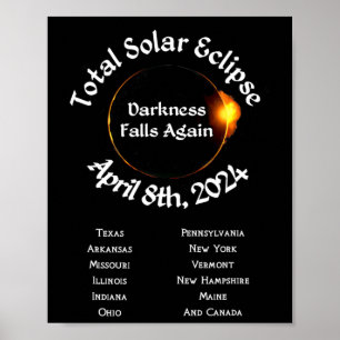Totalt 2024 fall av eclipse Mörker igen Poster
