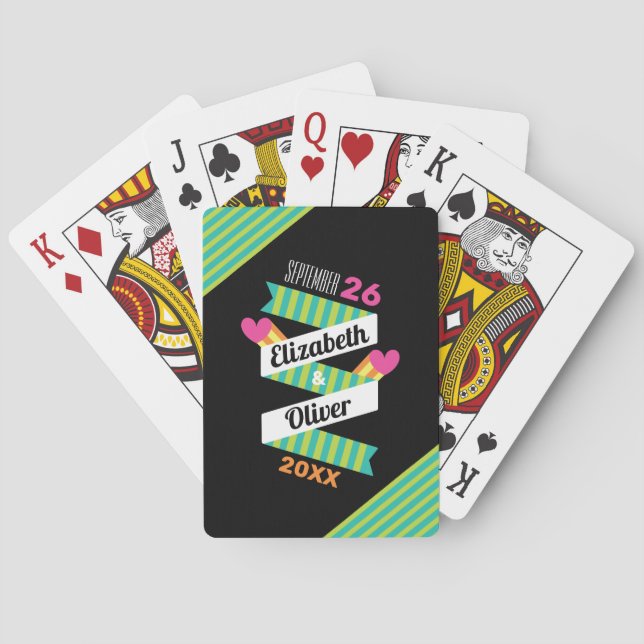 Totalt 80-tal Bröllop Casinokort (Baksidan)