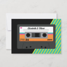 Totalt 80-talets Orange Cassette Bröllop OSA Kort
