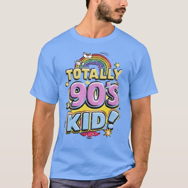 Totalt 90's Kid Retro Rainbow T-Shirt (Framsida)