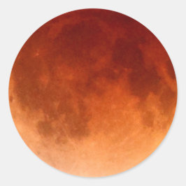 Totalt antal Lunar Eclipse Blood Måne Sticker Runt Klistermärke