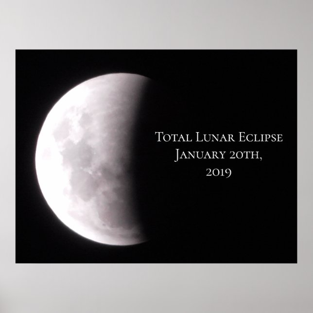 Totalt antal Poster Lunar Eclipse Måne (Framsidan)