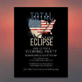Totalt antal solarier Eclipse USA Karta View Party Inbjudan Vykort