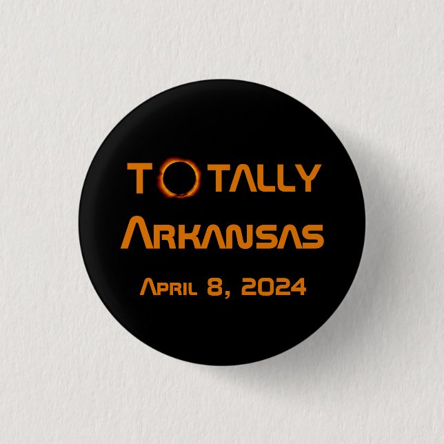 Totalt Arkansas 2024 Solar Eclipse Knapp (Framsida)