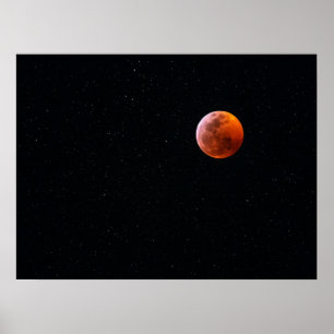 Totalt blod Måne Eclipse Big Island Hawaii Poster