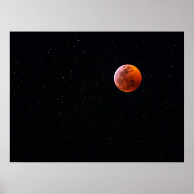 Totalt blod Måne Eclipse | Big Island Hawaii Poster (Framsidan)