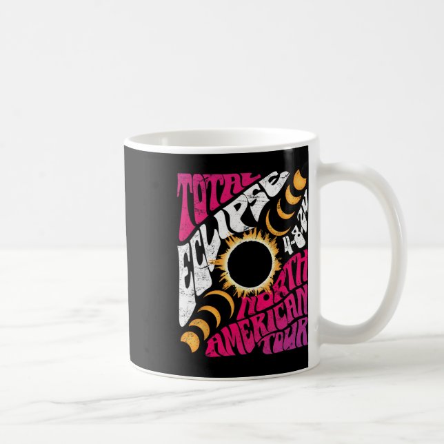Totalt Eclipse 2024 Retro Groovy North American To Kaffemugg (Höger)