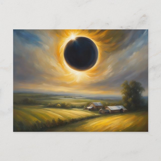 Totalt Eclipse of the Sol Anpassningsbar POSTCARD Vykort (Framsida)