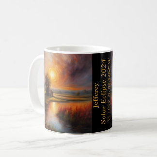 Totalt Eclipse of the Sol GPS Farmland Bäck Namn Kaffemugg