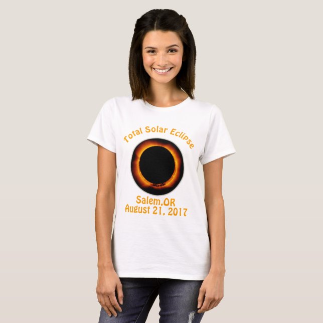 Totalt Eclipse Salem Oregon T-shirt (Hel framsida)