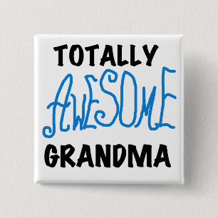 Totalt enorm mormor - blåttTshirts och gåvor Knapp