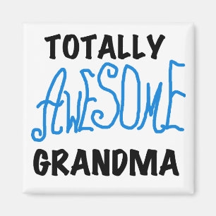 Totalt enorm mormor - blåttTshirts och gåvor Magnet
