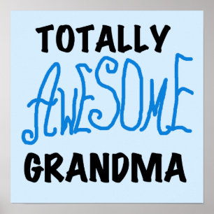 Totalt enorm mormor - blåttTshirts och gåvor Poster