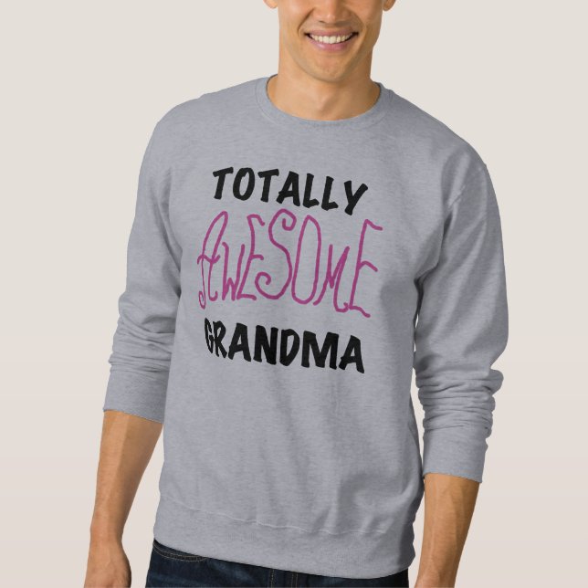 Totalt enorm mormor - rosa Tshirts och gåvor Sweatshirt (Framsida)