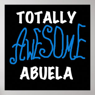 Totalt enorma Abuela blåttTshirts och gåvor Poster