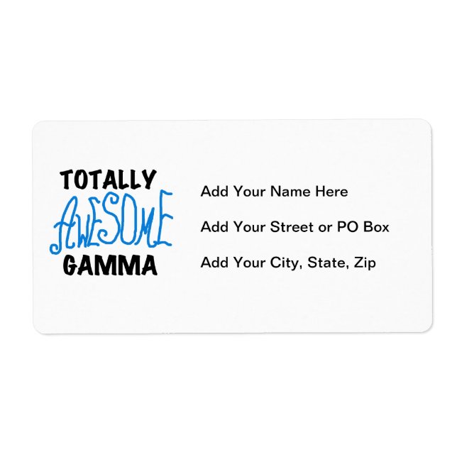 Totalt enorma GammablåttTshirts och gåvor Fraktsedel (Framsidan)