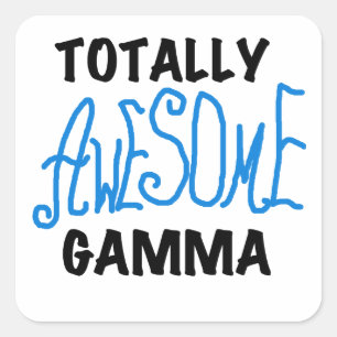 Totalt enorma GammablåttTshirts och gåvor Fyrkantigt Klistermärke