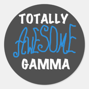 Totalt enorma GammablåttTshirts och gåvor Runt Klistermärke