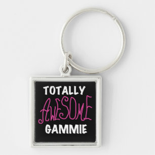 Totalt enorma Gammie rosa T-tröja och gåvor Fyrkantig Silverfärgad Nyckelring