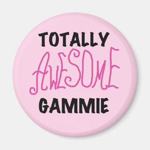 Totalt enorma Gammie rosa T-tröja och gåvor Magnet