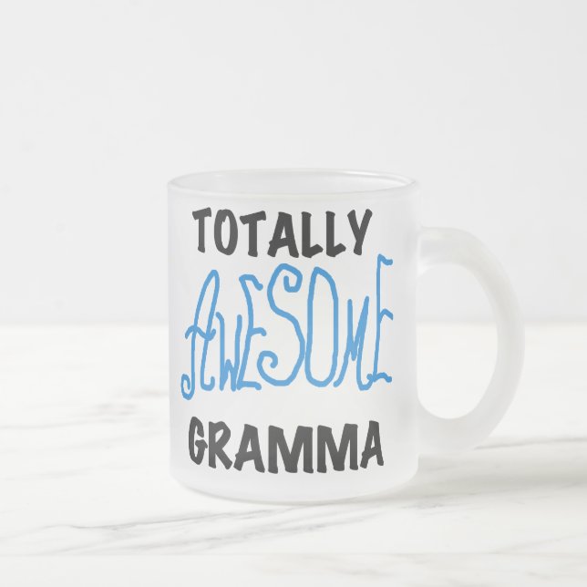 Totalt enorma gåvor för Gramma blåttTshirts Frostad Glasmugg (Höger)