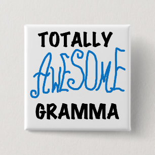 Totalt enorma gåvor för Gramma blåttTshirts Knapp