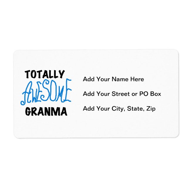 Totalt enorma gåvor för Granma blåttTshirts Fraktsedel (Framsidan)