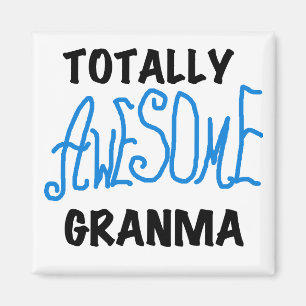 Totalt enorma gåvor för Granma blåttTshirts Magnet
