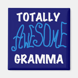Totalt enorma Gramma blåttT-tröja och gåvor Magnet