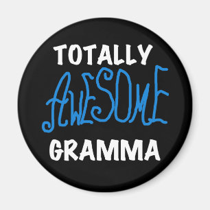 Totalt enorma Gramma blåttT-tröja och gåvor Magnet