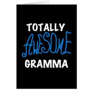 Totalt enorma Gramma blåttT-tröja och gåvor OBS Kort