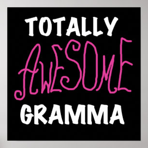 Totalt enorma Gramma rosa T-tröjagåvor Poster