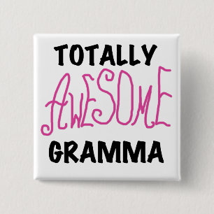 Totalt enorma Gramma rosa Tshirtsgåvor Knapp