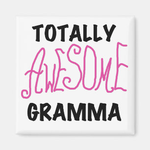 Totalt enorma Gramma rosa Tshirtsgåvor Magnet
