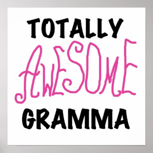 Totalt enorma Gramma rosa Tshirtsgåvor Poster