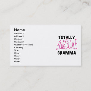 Totalt enorma Gramma rosa Tshirtsgåvor Visitkort